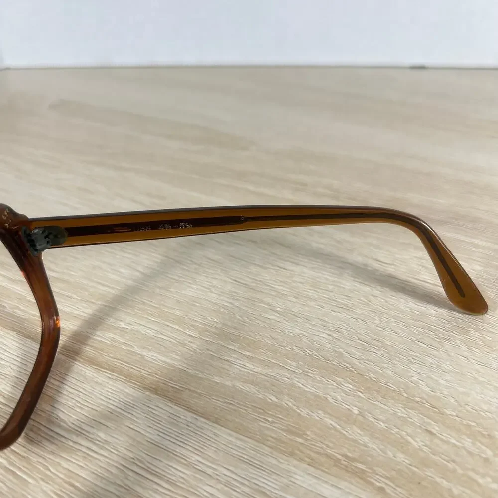 Vintage USS 4 1/2 - 5 3/4 USS 52-20 Eyeglasses Full Rim Frames ONLY Brown